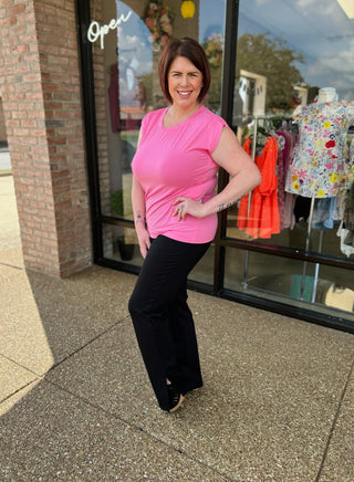 Elevate Everyday Black Side Slit Pants