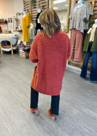 Forever Cozy Pumpkin Cardigan