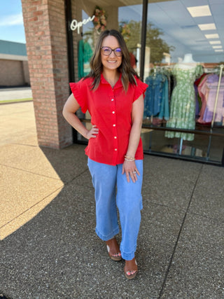 Light Wash Square Pocket Cropped Pant