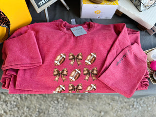Footballs & Bows Sweatshirt