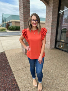 Clementine Ruffle Sleeve Blouse