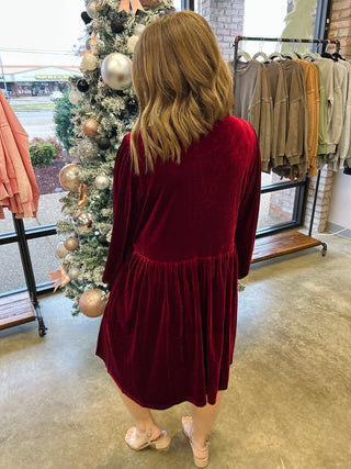 Velvet Rose Babydoll Dress