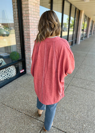 Autumn Clay Dolman Sleeve Cardigan