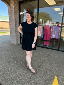 The Noir Flutter Dress