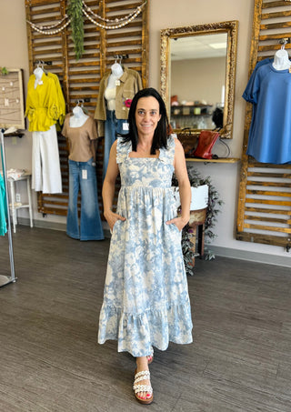 Blue Haven Floral Maxi Dress