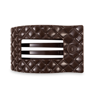 Flat Rectangle Hair Clip | Large | Truly Taupe Quilted