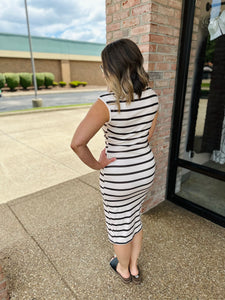 Black & Cream Twist Dress