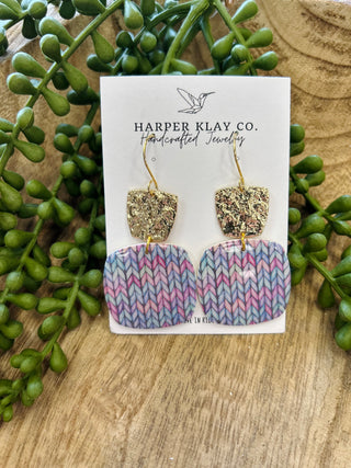 Knit it Out Dangle Earrings