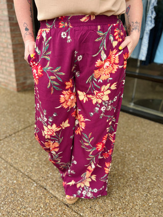 Blooming Plum Wide Leg Pant
