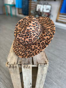 Leopard Wide Brim Hat