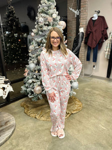 Christmas Santa Striped Pajama Set