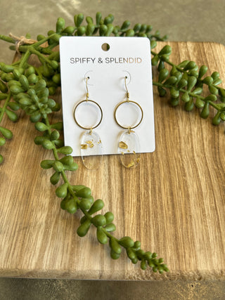 Rene Gold Flake 18K Gold Plated Earrings