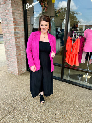 Onyx Flow Smocked Jumpsuit