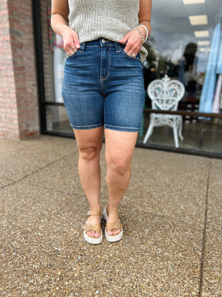 Judy Blue HW Pocket Bermuda Shorts