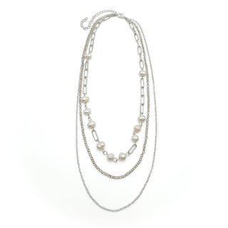 Coquette silver necklace