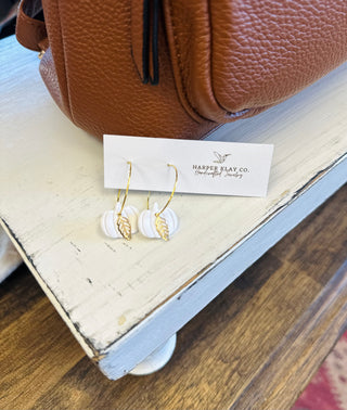Ivory Harvest Pumpkin Hoop Earrings