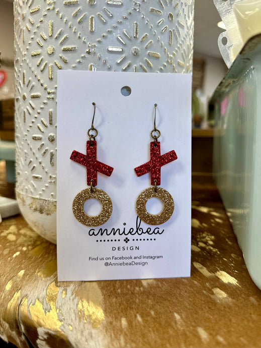 Red XO Earrings