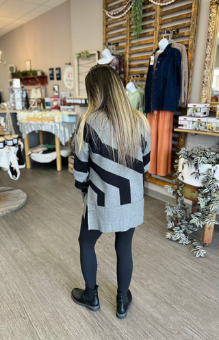 The Cozy Current Gray Hi-Lo Sweater