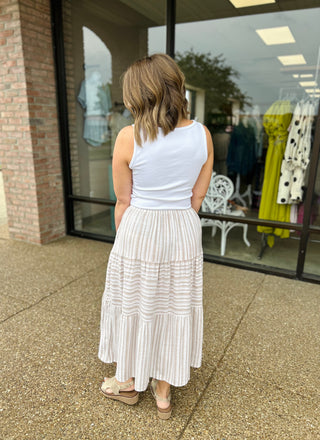 Easy Elegance Striped Midi Dress