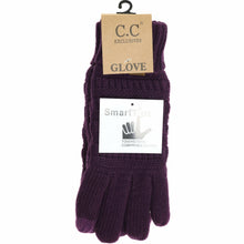 Load image into Gallery viewer, Women&#39;s Knit CC Gloves with Fuzzy Lining