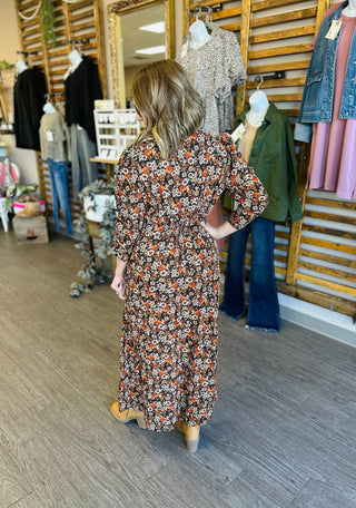 Fall Floral Maxi Dress