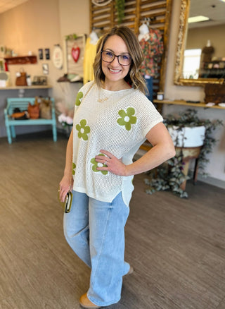 Greenhouse Grace Open Knit Top