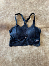 Load image into Gallery viewer, Black Natalie Lace Racerback Bralette