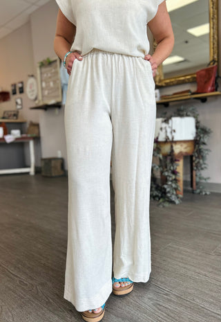 Sunlit Linen Pants in Natural