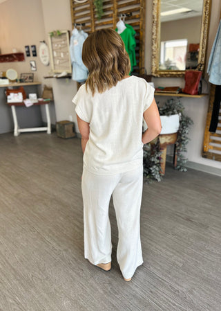 Sunlit Linen Top in Natural