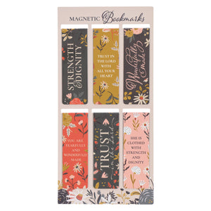 Magnetic Bookmark set Warm Florals