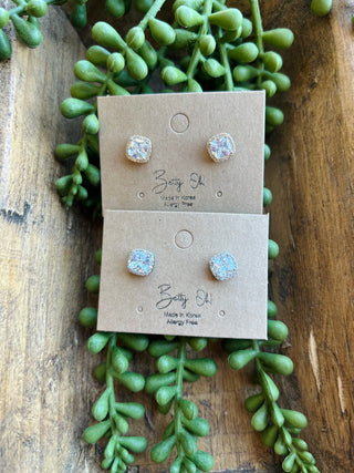 Square Cubic Zirconia Earrings