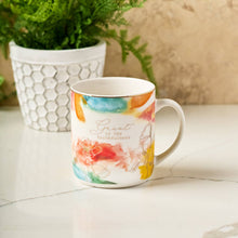 Load image into Gallery viewer, White/White Floral Great Is Mug