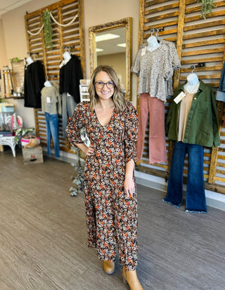 Fall Floral Maxi Dress