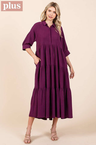 Deep Teal Tiered Maxi Dress