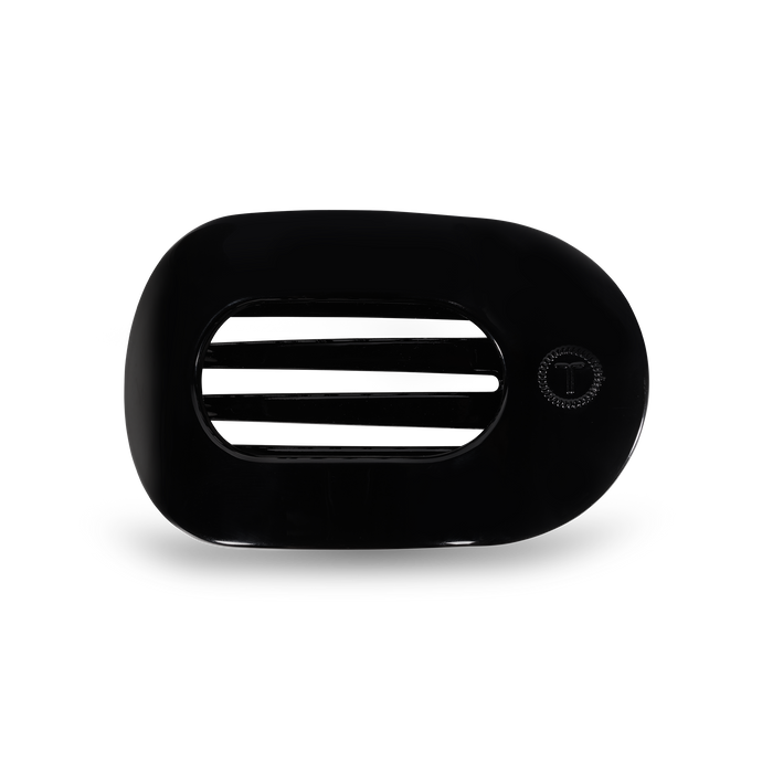 Round Flat Hair Clip | Small | Jet Black