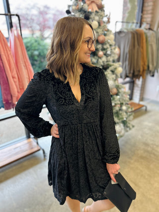 Black Dahlia Velvet Dress