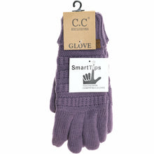 Load image into Gallery viewer, Women&#39;s Knit CC Gloves with Fuzzy Lining