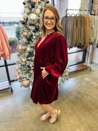 Velvet Rose Babydoll Dress