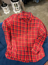 Load image into Gallery viewer, Bright Red Distressed Flannel Medium