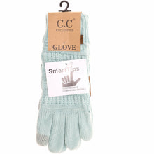 Load image into Gallery viewer, Women&#39;s Knit CC Gloves with Fuzzy Lining