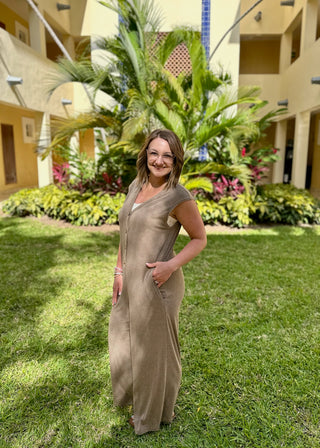 Off The Coast Striped Jumpsuit