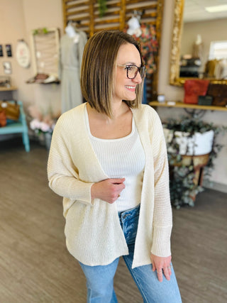 Graceful Ivory Dolman Cardigan
