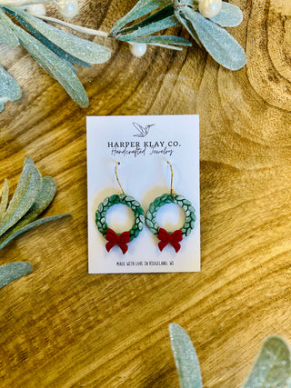 Holiday Wreath Earrings