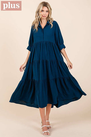 Deep Teal Tiered Maxi Dress