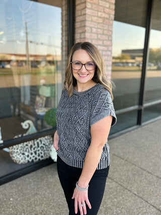 Silver Threads Sweater Top