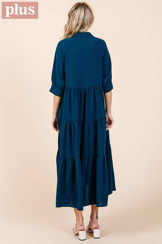 Deep Teal Tiered Maxi Dress