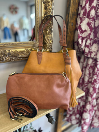 The Cognac Tassel 2-in-1 Bag