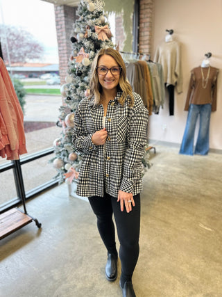 Midnight Frost Plaid Shacket