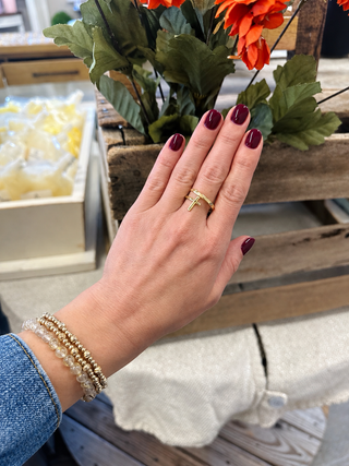 Cutout Cross Adjustable Ring