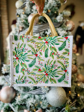 Load image into Gallery viewer, Holly Jolly Gift Tote